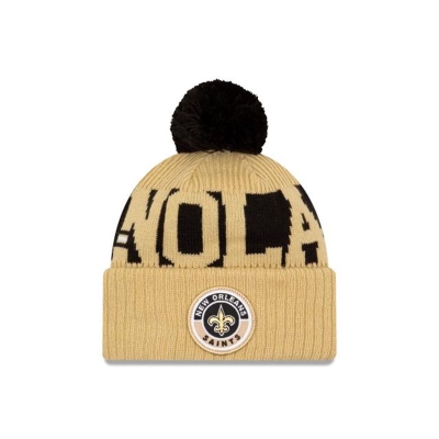 New Orleans Saints Gorra | New Era NFL Alternate Cold Weather Sport Knit Beanie Mexico - Amarillos